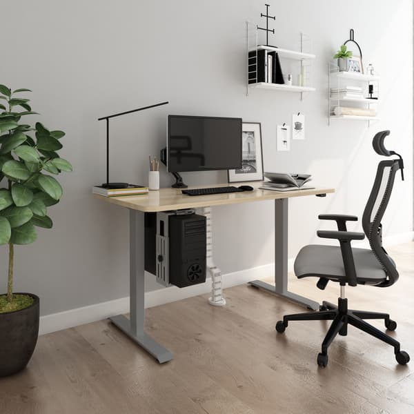 Bordben ERGO 71x121 cm Silvergrå Justerbar