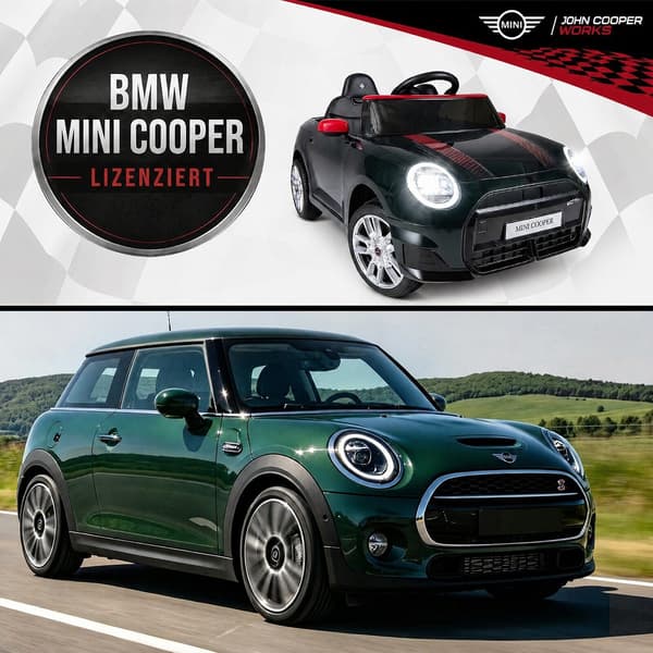 Børneelbil BMW Mini Design, 12V, Sort