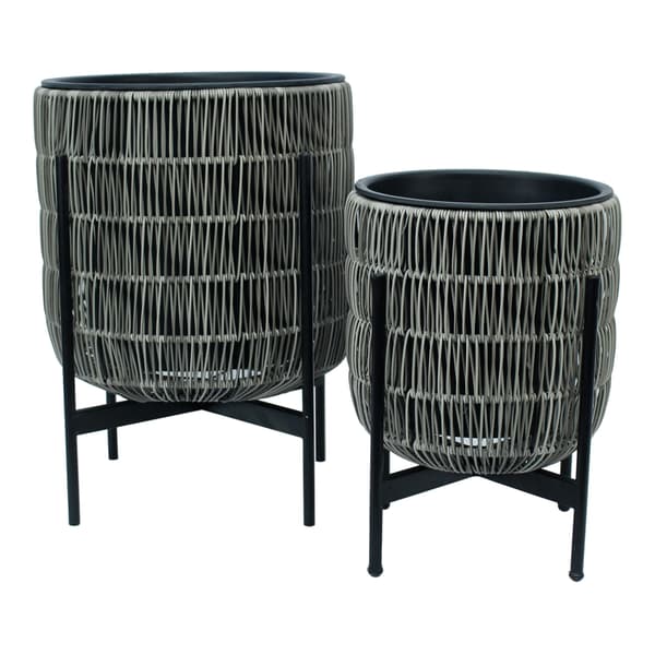 Planter med stativ 30x30x38 cm Grå