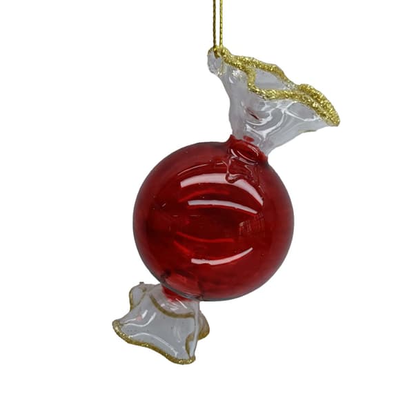 Juleophæng 10 cm Rødt Glas