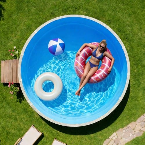 Poolforing 350,5x90 cm Blå Vinyl