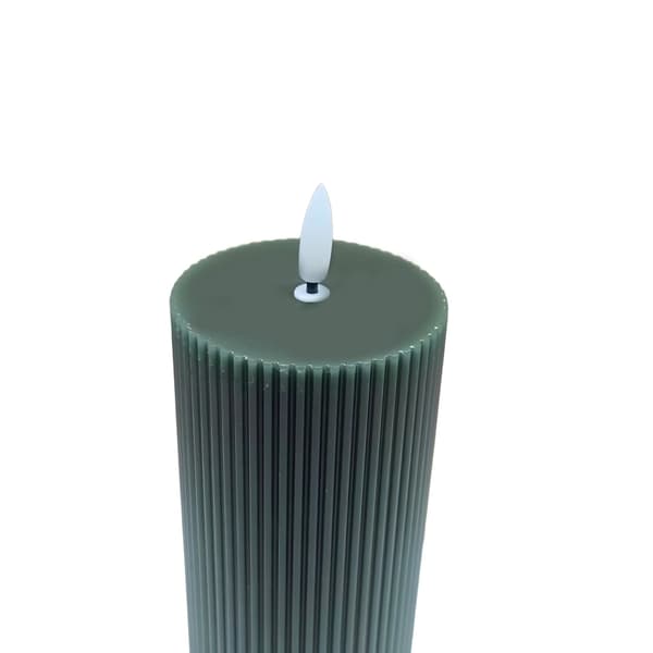 LED-kynttiläsarja, 3 kappaletta, tummanvihreä, vaha, Kodustaar