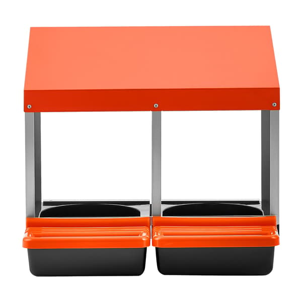 Hönsrede, 53,5x52,5x47,5 cm, Orange, Galvaniserat stål