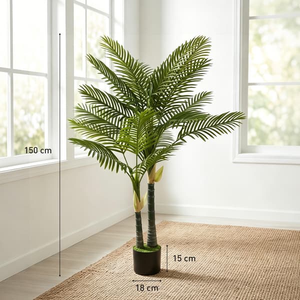 Kunstig Palmetræ 150 cm Grøn Plastik