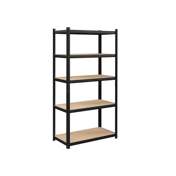 Reol 40x90x180 cm Sort Stål