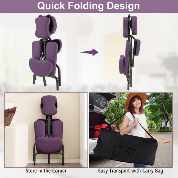 Massagestol, 48x75x110-120 cm, Sort , Star