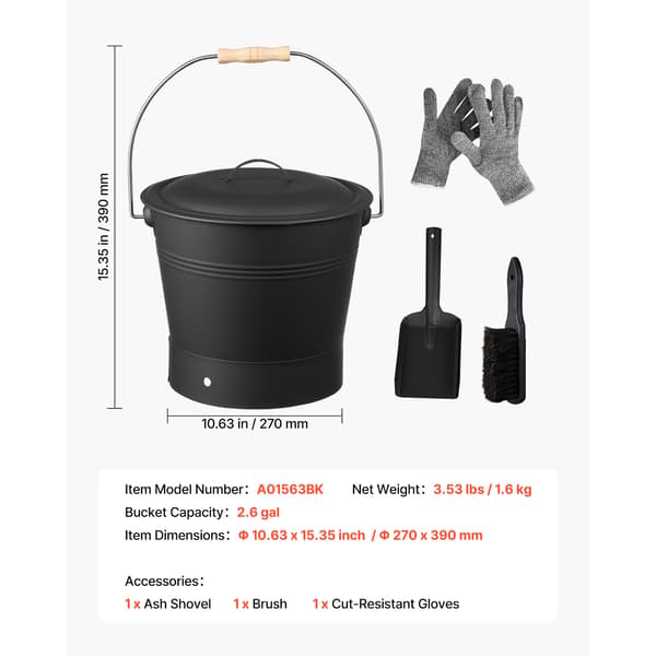 Askespand, 27x39 cm, Sort, Metal Pejs Opbevaring