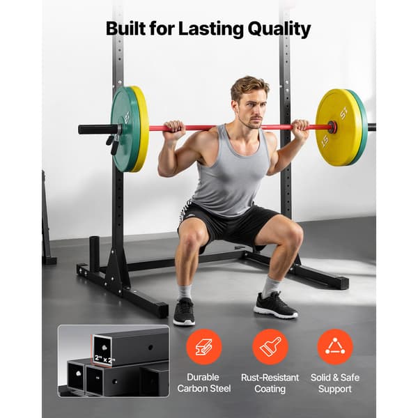 Power Cage Squat Rack, 116x128x217 cm, Justerbar, Stål