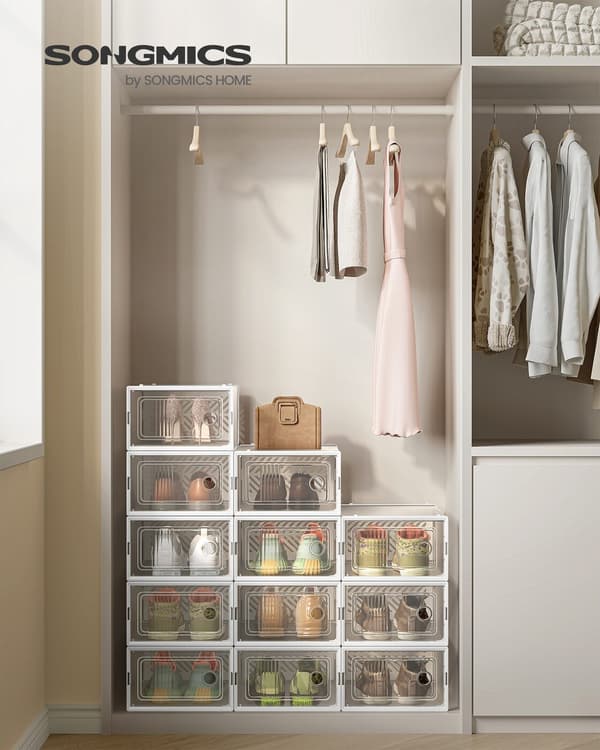 Skoförvaringslåda Set 33,1x23x14 cm Transparent Plast