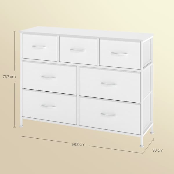 Kommode 30x98,8x73,7 cm Hvid MDF