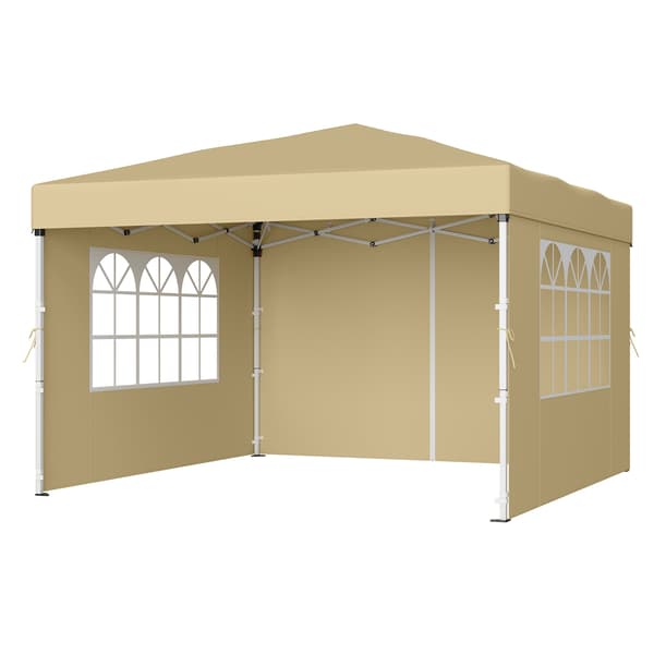 Paviljong 3x3x2,6 m Beige portabel