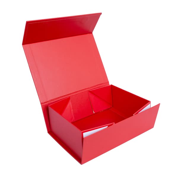 Papæske 20x14x7 cm Rød Foldbar Papkarton