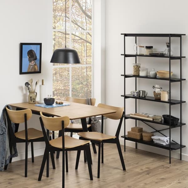 Spisebordsstol ROXBY 45x55x79,5 cm Eg Sort