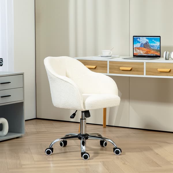 Kontorstol, 56x61x76-86 cm, Creme