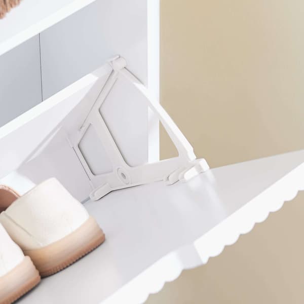 Skoskåp, 50x19x100 cm, Vit, MDF