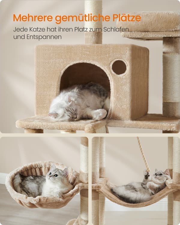 Kattetræ 59x48,5x203,5 cm Tan Spånplade