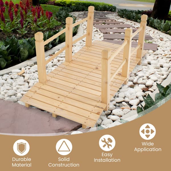 Garden Bridge 150x67x55 cm luonnonpuu