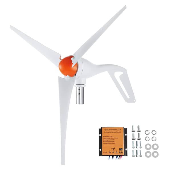 Vindmøllegenerator 500W, 120x120x68 cm, 3-blads sæt