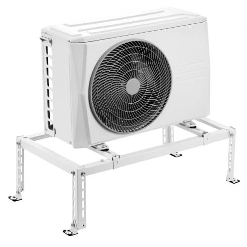 Mini Split Golvstativ, 90x50x30 cm, Vit, Justerbart Stål