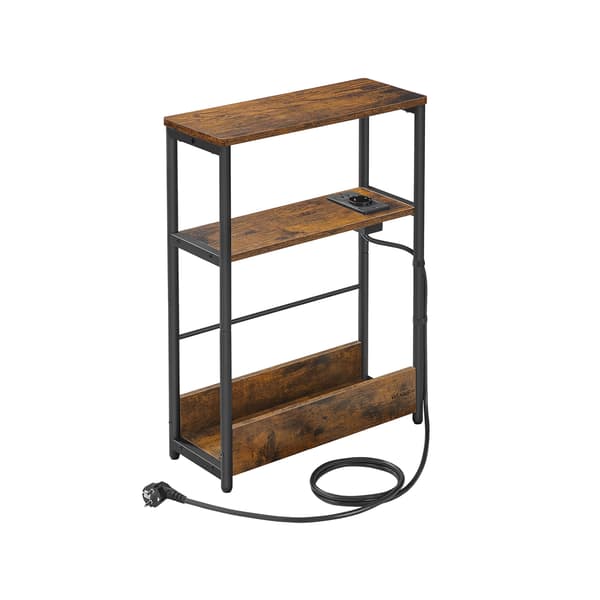 Sidebord, 45x18x58 cm, Brun og Sort