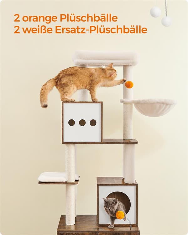 Kattetræ 60x52x183 cm Brun