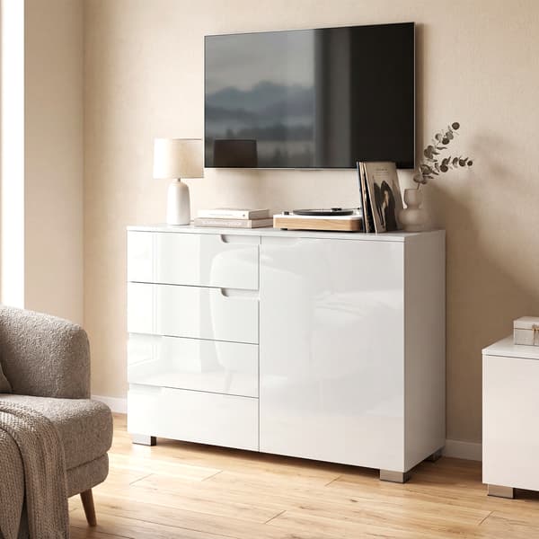Skænk 100x40x80 cm Hvid MDF