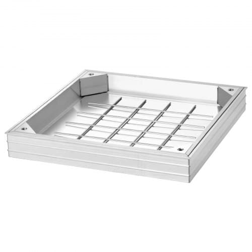 Brunnslock med ram, 40x40x5,5 cm, aluminiumlegering