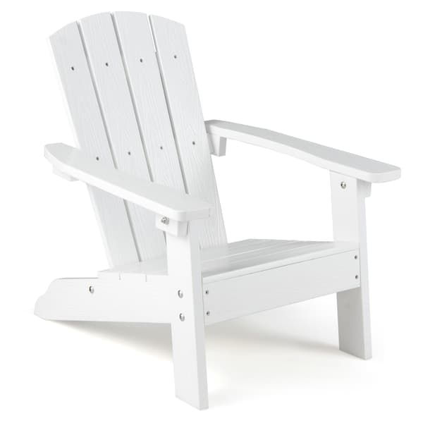 Børne Adirondack-stol 53,3x52,1x63,5 cm hvid