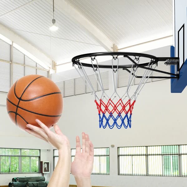 Væghængt basketballkurv 60x48x38 cm sort