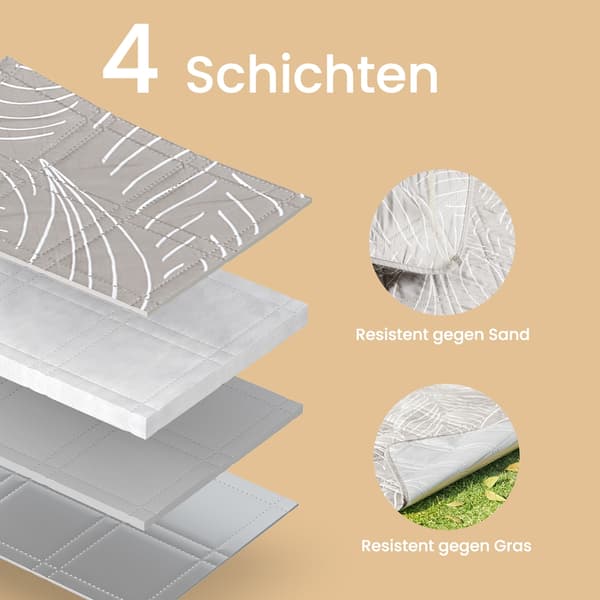 Picnicteppe 300x200 cm Khaki Vanntett