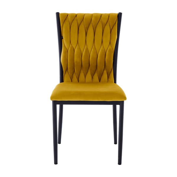 Stol EMORY 47x59x93 cm gul sammet