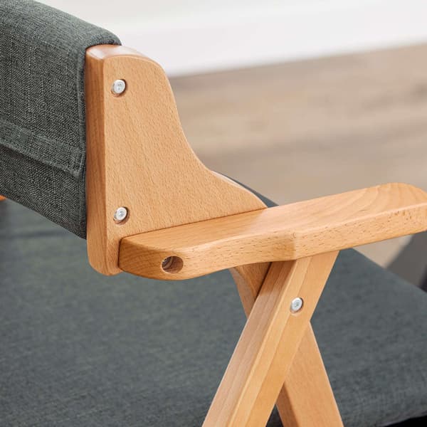 Sammenklappelig spisebordsstol 61,5x56x77,6 cm grå, træ
