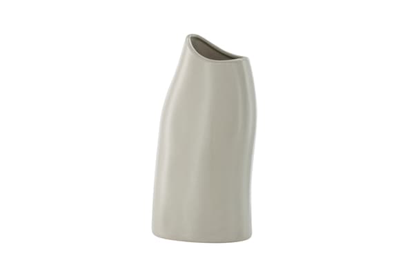 Vase, Ernst, 23x12x9 cm, Lysegrå