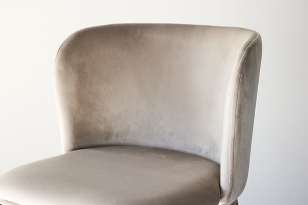 Spisestol Edina 2-pak Beige Velour Stål