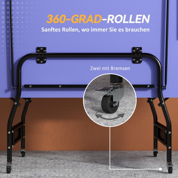 Bordtennisbord, 274x152,5x76 cm, Blå, Fällbar