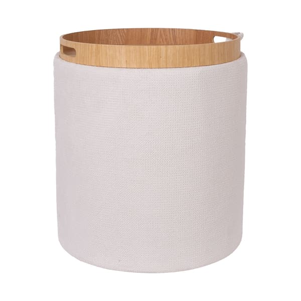 Puf 39x44 cm hvid opbevaring