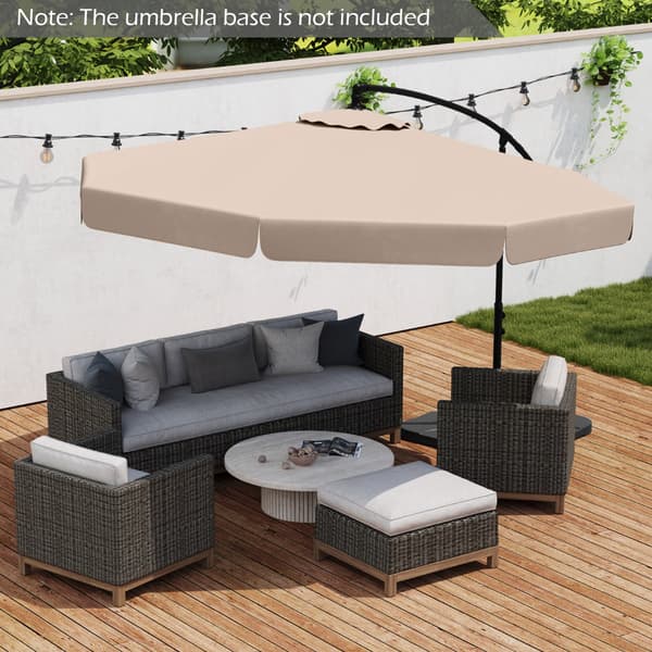 Terrasseparasol, 305x250 cm, Beige , Star