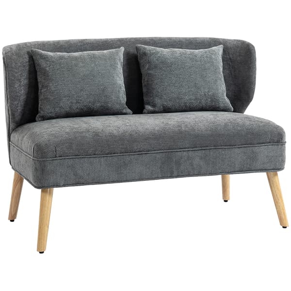 Sofa, 117x65x78,5 cm, Grå, Chenillepolstring