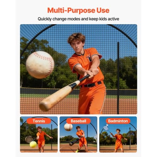 Baseball Batting Cage, 10058x3660x3000 mm, Polyester Net, Transportabel