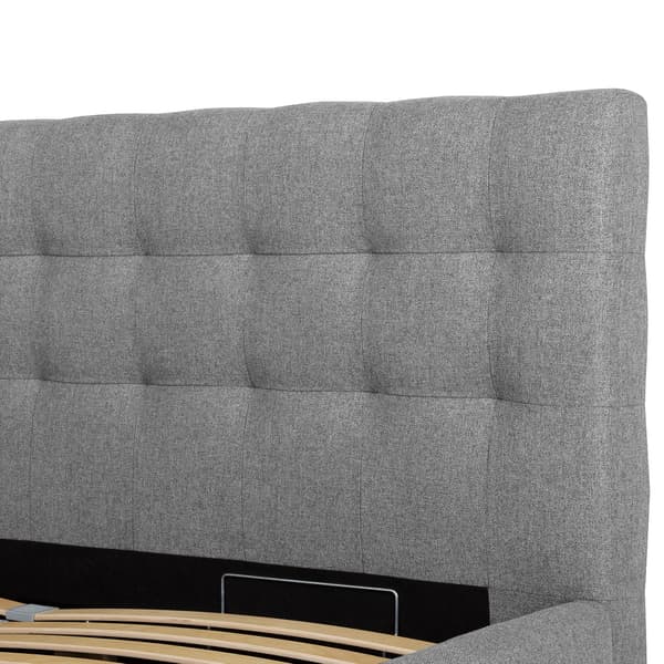 Seng 176x221x110 cm grå opbevaring