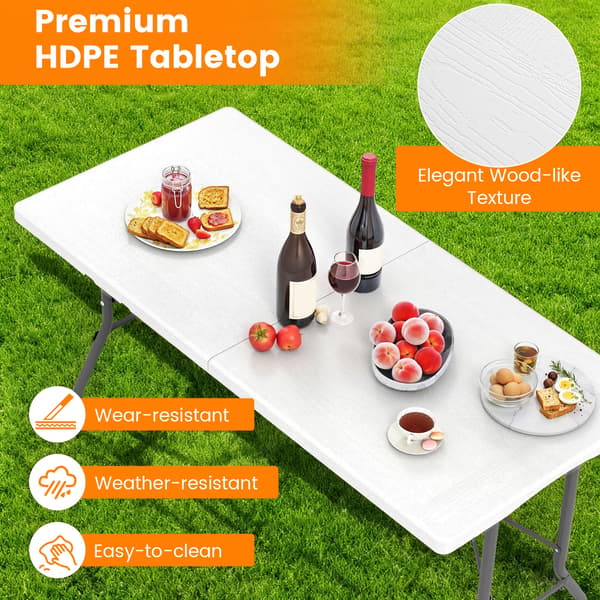 Sammenklappeligt picnicbord 152x70x74 cm sort