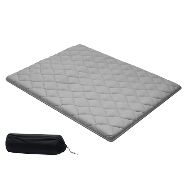 Tatami måtte, 203.2x152.4x6.4 cm, Grå, Sammenklappelig madras