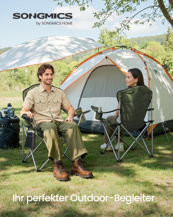 Campingstol 61x93x108 cm Grøn