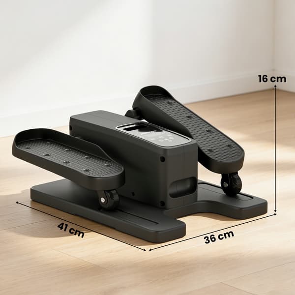 Mini crosstrainer til hjemmet 41x36x16 cm sort