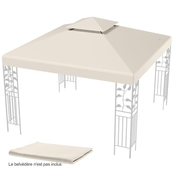 Erstatningsmarkise til pavillon 300x300 cm beige