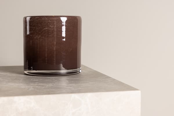 Lanterne Glora 12x12 cm Brun Glas