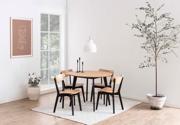 Spisebord 105x76 cm Eg Sort
