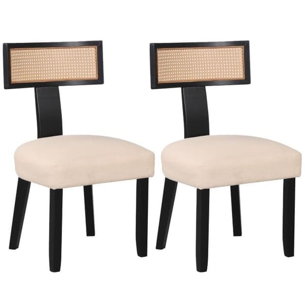 Spisestuestole 2 stk 55,5x48,5 cm sort