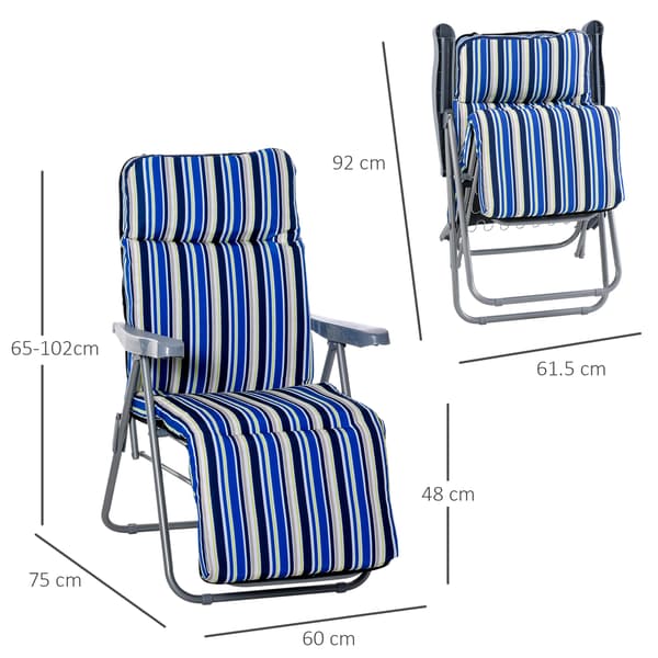 Solstolset, 60x75x65-102 cm, Blå