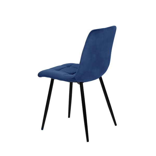 Stol 46x55x89 cm Mörkblå Sammet